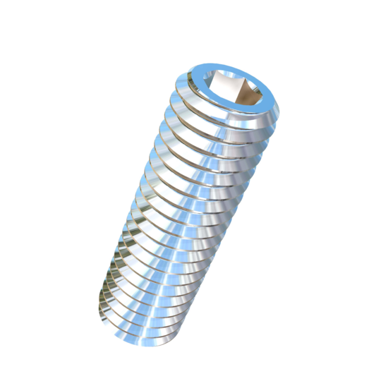 Titanium #10-32 X 5/8 inch UNF Allied Titanium Set Screw, Socket Drive with Flat Point