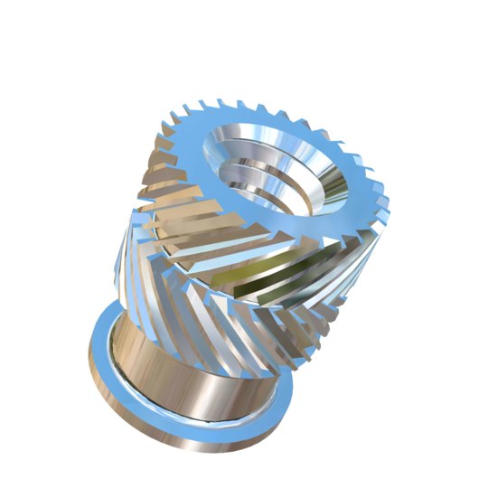 Titanium #4-40 UNC Knurled Internally Threaded Allied Titanium Insert X 1/4 inch long