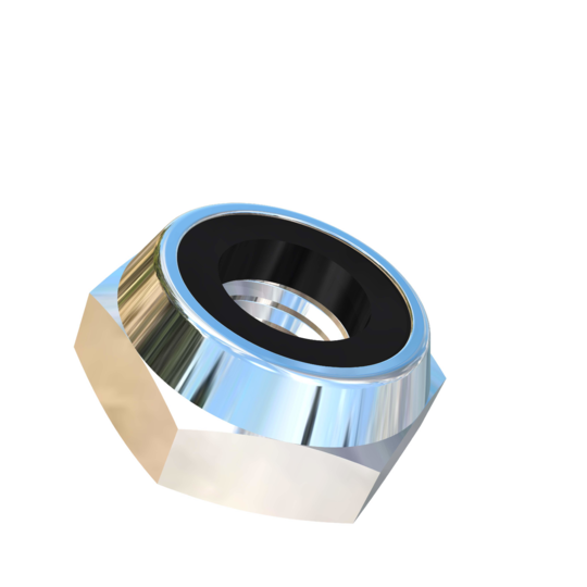 Titanium 1/4-28 UNF Allied Titanium Hex Lock Nut, Low Profile