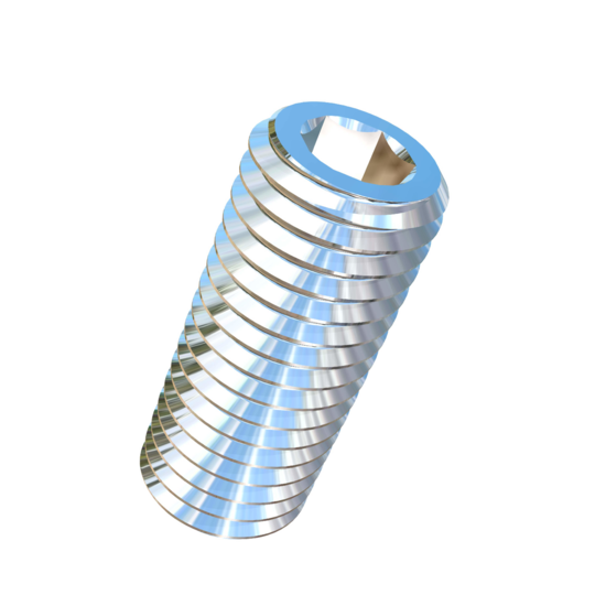 Titanium 1/4-28 X 5/8 inch UNF Allied Titanium Set Screw, Socket Drive with Flat Point