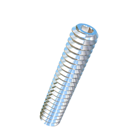 Titanium M1.6-0.35 Pitch X 8mm Allied Titanium Set Screw, Socket Drive with Flat Point