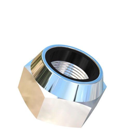 Titanium M15-1 Pitch Allied Titanium Hex Nylock Nut, Low Profile