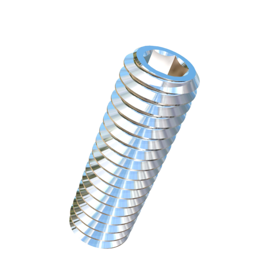 Titanium M2.5-0.45 Pitch X 8mm Allied Titanium Set Screw, Socket Drive with Cup Point