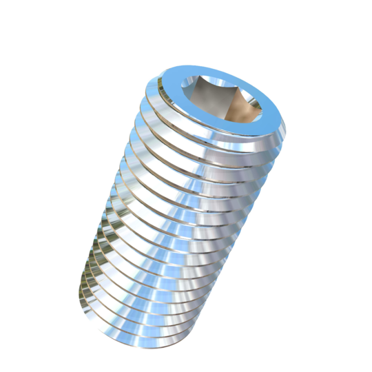 Titanium M24-3 Pitch X 50mm Allied Titanium Set Screw, Socket Drive with Cup Point