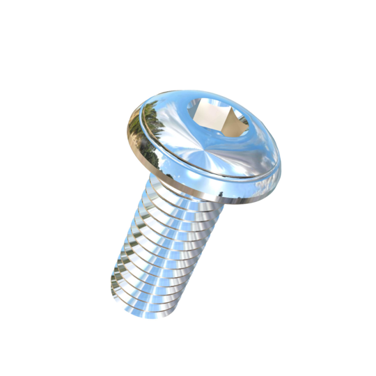 Titanium #10-32 X 1/2 UNF Button Head Socket Drive Allied Titanium Machine Screw with Full Certs, Grade 5 (Ti-6Al-4V) Titanium with Polished Finish